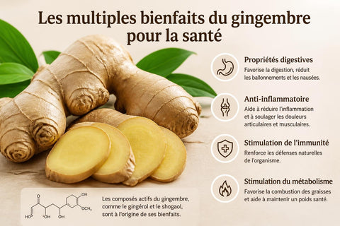 Bienfaits du Gingembre : Propriétés et Vertus Santé 2026