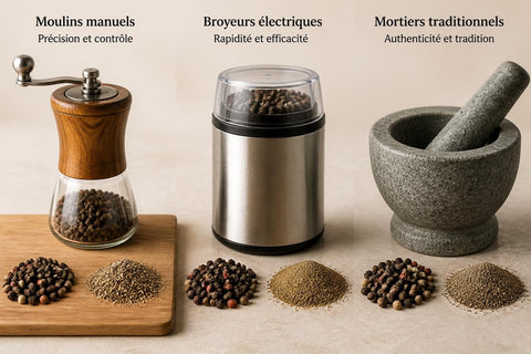 Moulin à épices : choisir et utiliser le bon broyeur
