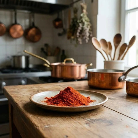 Paprika Rouge Fumé à Chaud en Poudre