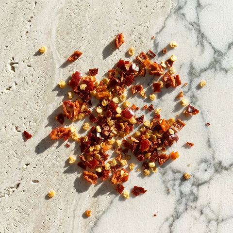 Piment Habanero Red Savina | concassé | 2-5 mm | rouge