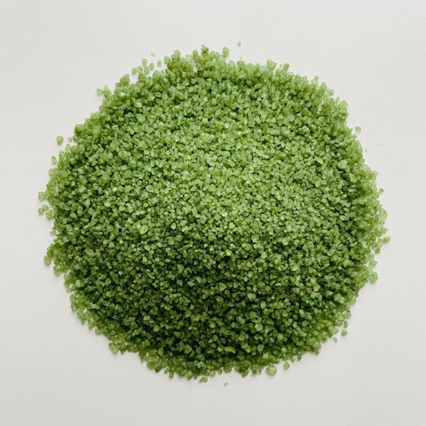 Sel hawaïen Bamboo Jade | granulés | 1-2 mm | vert | sel décoratif