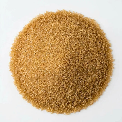 Sucre de canne brut bio | fin | 0,3-0,8 mm | fumé à froid