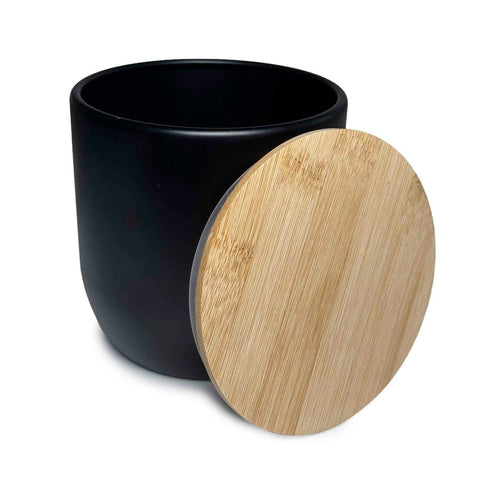 Boîte Ronde Bamboo Noire